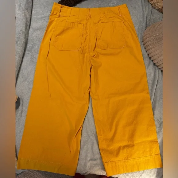 Maeve Yellow Wide Leg Pants - Picture 2 of 5